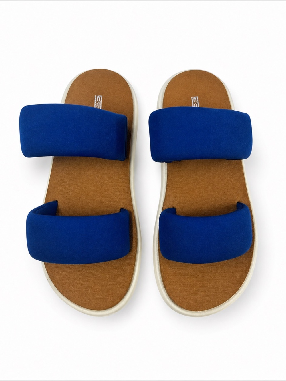 32° COOL Blue Double Strap Slide Sandals Women’s Size 8 Comfort Casual Slides